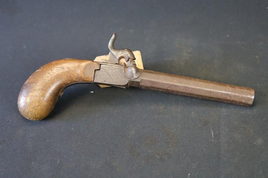 Antiek oud percussiepistool 19 eeuws, Collections, Objets militaires | Général, Enlèvement ou Envoi