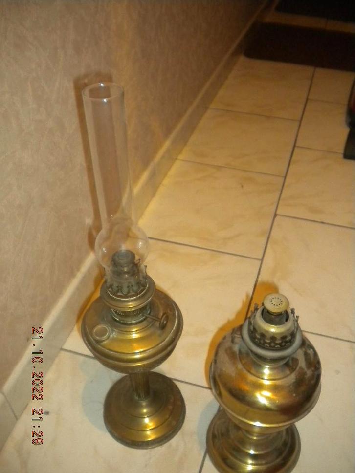 Petroleumlamp (1x), Antiek en Kunst, Antiek | Verlichting, Ophalen