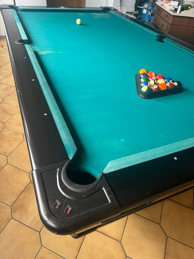 Pooltafel 9ft, Sport en Fitness, Ophalen, Zo goed als nieuw, Pooltafel