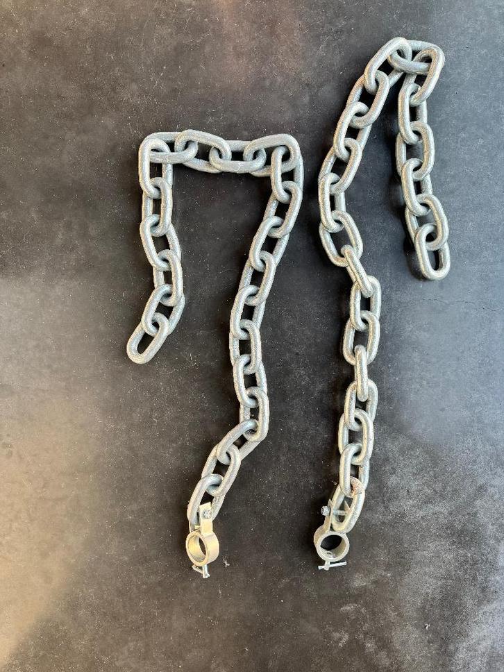 Olympische Fitness Kettingen (2x 12kg) voor op halterstang, Sports & Fitness, Équipement de fitness, Utilisé, Autres types, Bras