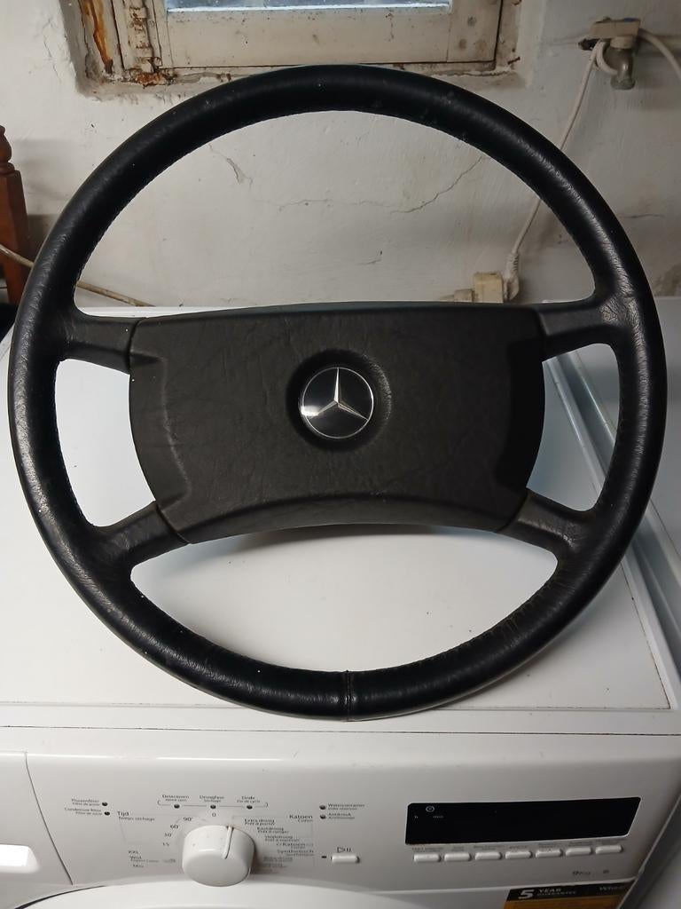 Mercedes lederen stuurwiel in zeer goede staat, Auto-onderdelen, Ophalen of Verzenden, Gebruikt, Universele onderdelen