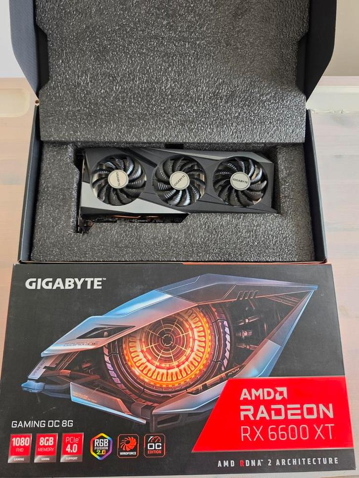 Carte graphique RX6600 XT, Informatique & Logiciels, Cartes vidéo, AMD, PCI, GDDR6, Enlèvement