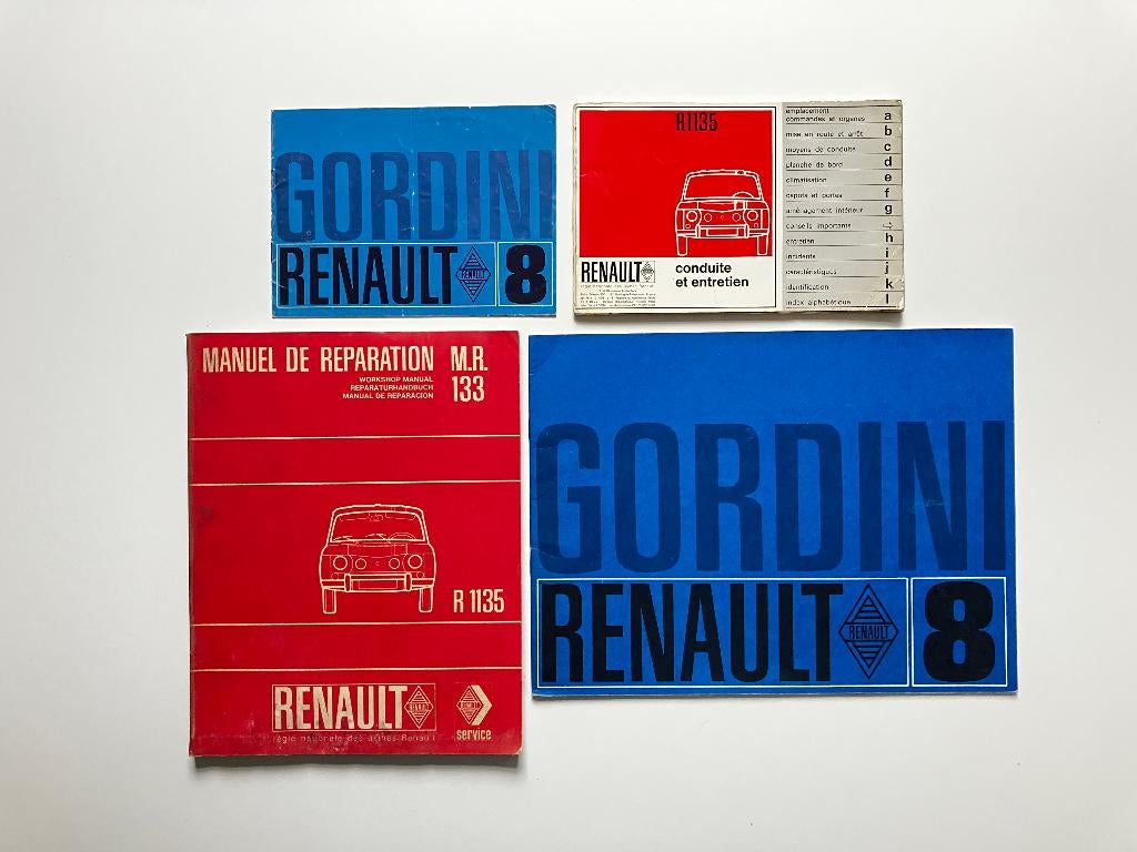 RENAULT R8 GORDINI : manuels & catalogues, Enlèvement ou Envoi