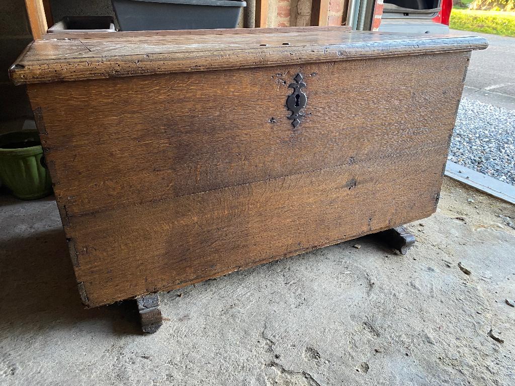 Coffre en bois, Maison & Meubles, Enlèvement, Utilisé, Chêne