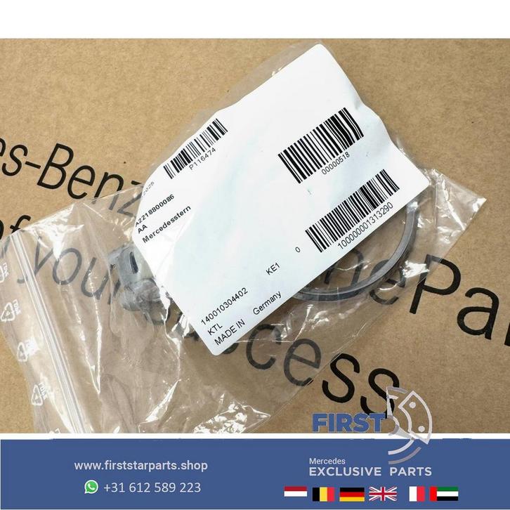 Mercedes STAANDE STER CHROOM motorkap logo embleem METAAL AM, Auto-onderdelen, Carrosserie, Mercedes-Benz, Gebruikt, Ophalen of Verzenden