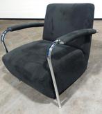 Fauteuil Leolux Scylla | tissu noir/chromé | zigst, Enlèvement ou Envoi, Comme neuf, Tissus, Dutch Design