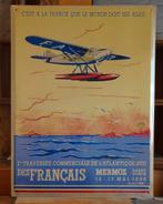 REPRODUCTION ANCIENNE AFFICHE AVIATION SUR METAL, Enlèvement