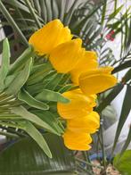 10 tulipes artificielles jaunes, Ophalen of Verzenden