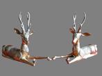 31cm koperen herten, reeën, opvallende reebokken., Antiek en Kunst, Ophalen, Koper