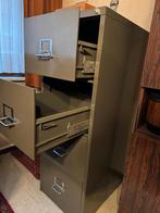 Vintage archiefkast (metaal), Huis en Inrichting, Kasten | Roldeurkasten en Archiefkasten, Ophalen, Minder dan 50 cm, Gebruikt