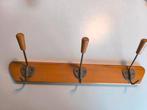 Vintage houten wandkapstok, jaren 60, Ophalen of Verzenden