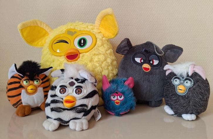 6 Vintage Furby's, Verzamelen, Speelgoed, Zo goed als nieuw, Ophalen of Verzenden