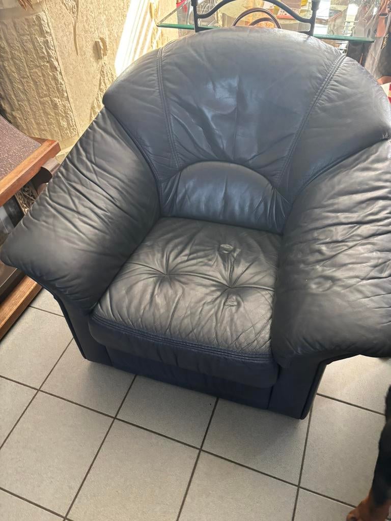 Salon d angle en cuir, Enlèvement, Comme neuf, Cuir