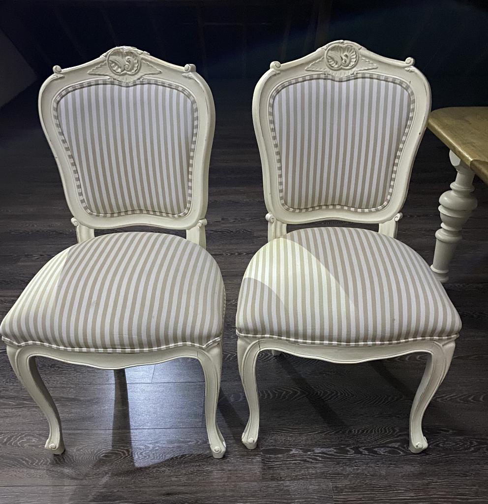 Landelijke stoelen, Maison & Meubles, Chaises, Landelijk, Enlèvement, Utilisé, Blanc