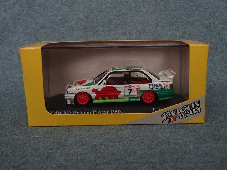 BMW E30 M3 Belgian Procar 1993 #7 Thierry Tassin Minichamps, Hobby en Vrije tijd, Modelauto's | 1:43, Gebruikt, Auto, MiniChamps