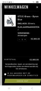 SCOOTER GTS E-BRAVO ZONDER rijbewijs in absolute nieuwstaat, Fietsen en Brommers, Ophalen, Nieuw, Klasse A (25 km/u), Elektrisch