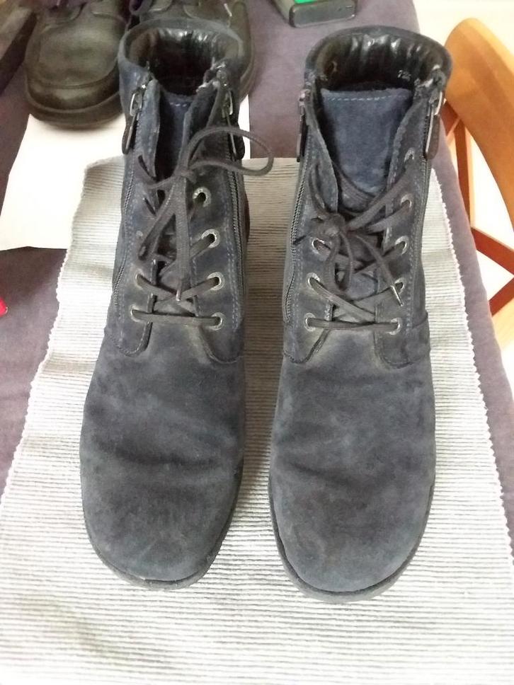 bakersfield Wolky maat 43, donker marineblauw, Kleding | Dames, Schoenen, Zo goed als nieuw, Lage of Enkellaarzen, Blauw, Ophalen of Verzenden