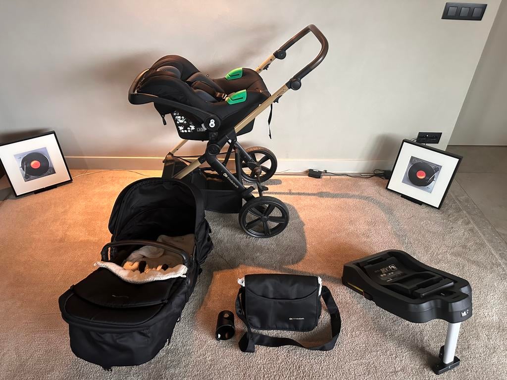 Kinderwagen volledige set, baby autostoel en 2 x isofix, Enfants & Bébés, Poussettes & Combinaisons, Comme neuf, Poussette, Avec siège auto
