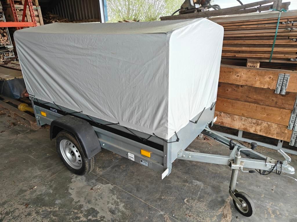 Aanhangwagen remork remorque klein Enkelas Martz, Ophalen