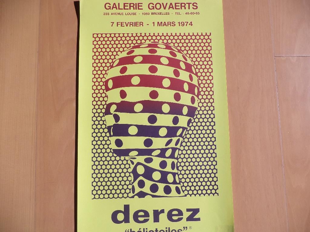 VTG 1974 litho affiche Alain Derez GALERIE GOVAERTS Brussel, Enlèvement ou Envoi