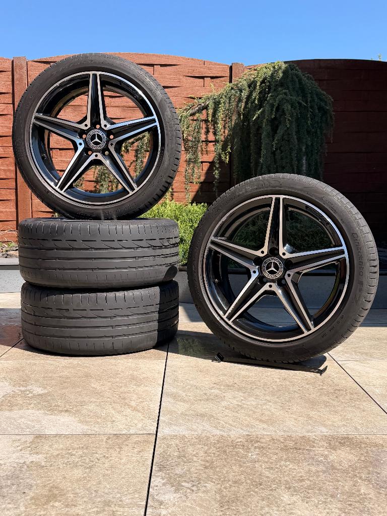 Original Mercedes Benz Classe C W205 AMG jantes et pneus, Autos : Divers, Enjoliveurs, Comme neuf, Enlèvement
