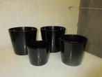 Zwarte bloempotten, Enlèvement, Comme neuf, Pierre