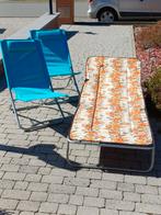 2 fauteuils de camping et 1 lit pliants, Caravanes & Camping, Enlèvement, Utilisé