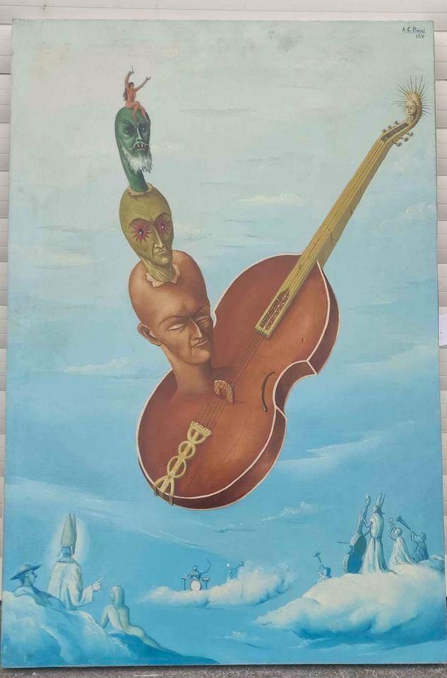 Huile sur panneau la musique signe Carl prevot, Antiquités & Art, Art | Peinture | Classique, Enlèvement ou Envoi