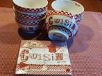 6 bols avec serviettes Dora Papis assorties, Neuf, Enlèvement ou Envoi, Céramique, Autres styles