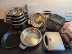 Keukenset kookpotten, pannen,friteuse-fondue, sandwich maker, Ophalen, Gebruikt, Pannenset