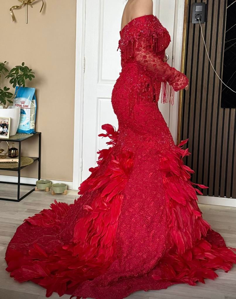 Te koop rode jurk nieuw!, Vêtements | Femmes, Vêtements de mariage & Accessoires de mariage, Enlèvement, Comme neuf