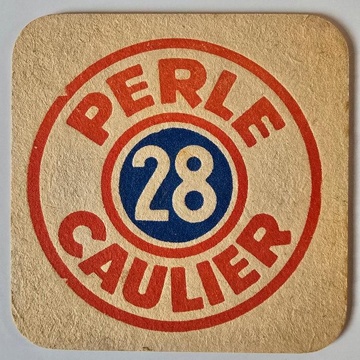 Onderzetter Pearl 28 Caulier Bierviltje Bierdeckel Coaster, Verzamelen, Biermerken, Gebruikt, Viltje(s), Ophalen of Verzenden