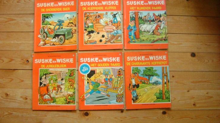 Suske en Wiske. 6 strips.  Eerste druk (1969 - 1970). Goed, Boeken, Stripverhalen, Gelezen, Meerdere stripboeken, Ophalen