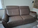 lederen salon Herfra 3 zit en 2 zit in kleur taupe, Ophalen, Zie foto's, 150 tot 200 cm, Zo goed als nieuw