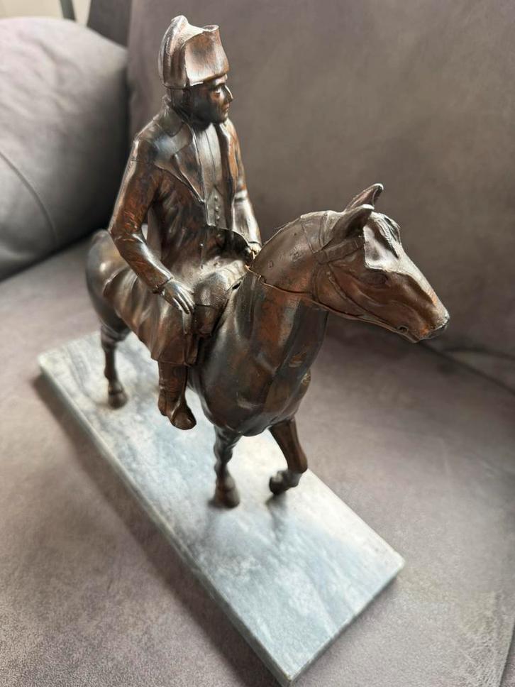 Bronzen beeld Napoleon te paard, Antiquités & Art, Antiquités | Bronze & Cuivre, Bronze, Enlèvement