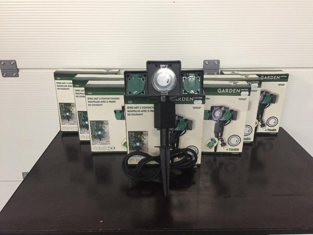 (12) Dubbele stopcontacten met timer voor buiten (nieuw), Ophalen, Nieuw