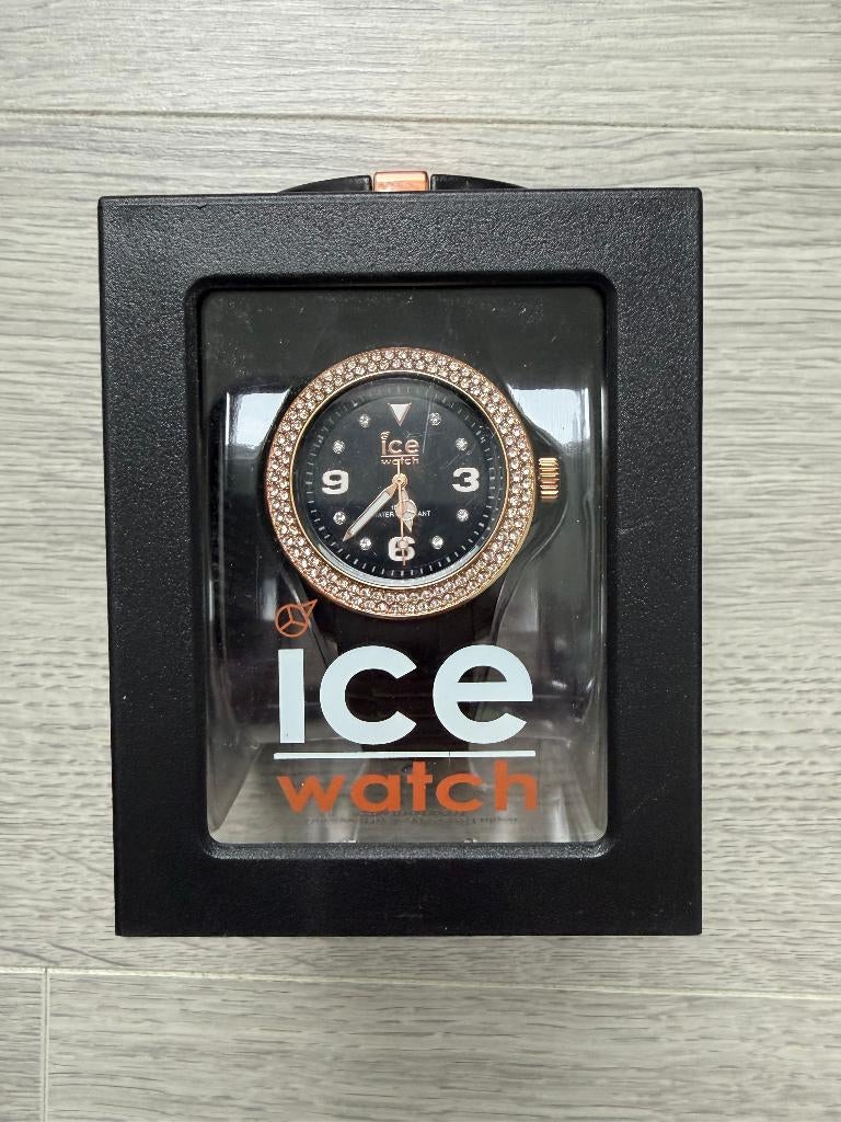 Ice watch - zwart / goud, Overige merken, Overige materialen, Gebruikt, Polshorloge