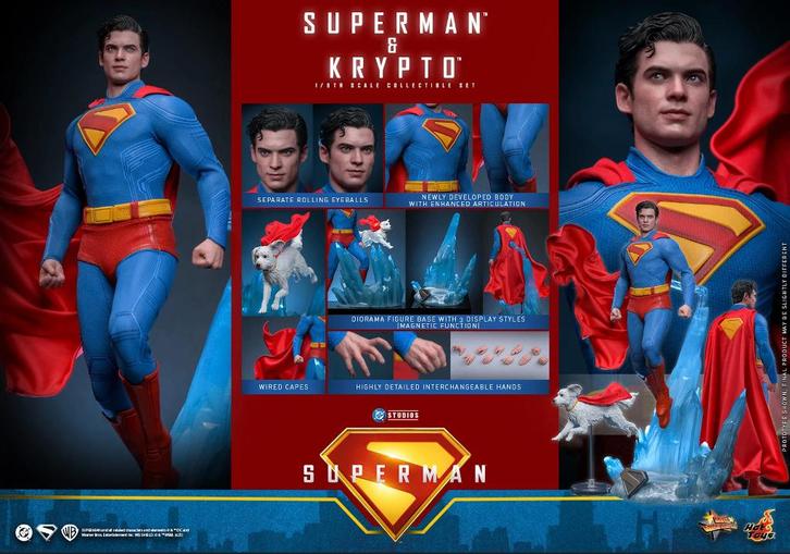Hot Toys DC Superman & Krypto MMS812 30 cm Nieuw, Verzamelen, Speelgoed, Nieuw, Verzenden