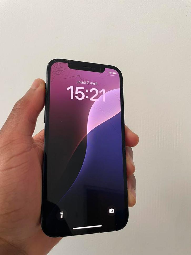 Iphone 12 - 128 gb, Télécoms, Téléphonie mobile | Apple iPhone, Comme neuf, 128 GB, iPhone 12, Noir, Enlèvement
