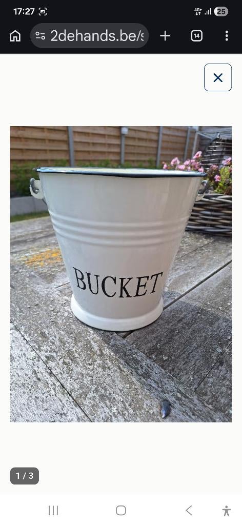 Emaillen emmer, Antiek en Kunst, Ophalen