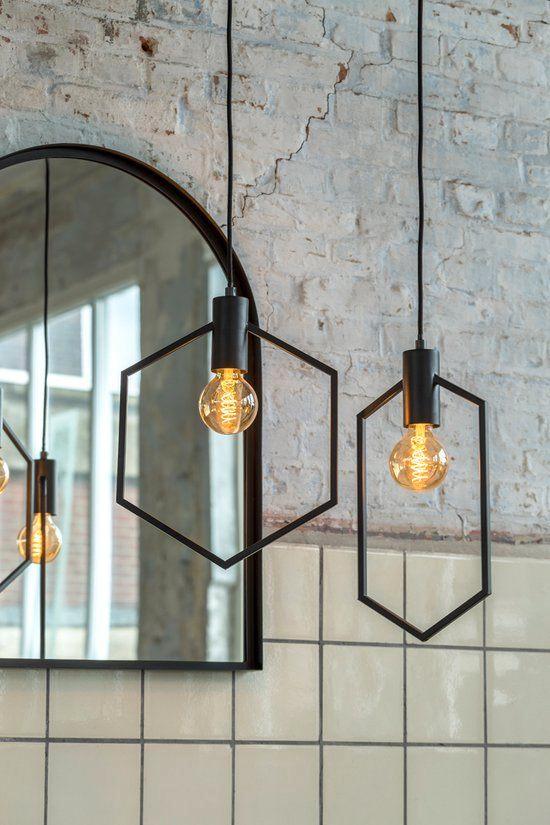 Hanglamp - Zwart - 37x30cm, Huis en Inrichting, Lampen | Hanglampen, Nieuw, Minder dan 50 cm, Metaal, Ophalen