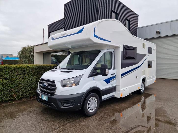 Ford Rimor Evo 6 zitplaatsen - 12500 km - 2023 - stapelbed, Caravans en Kamperen, Mobilhomes, Bedrijf, meer dan 6, Alkoof, Ford