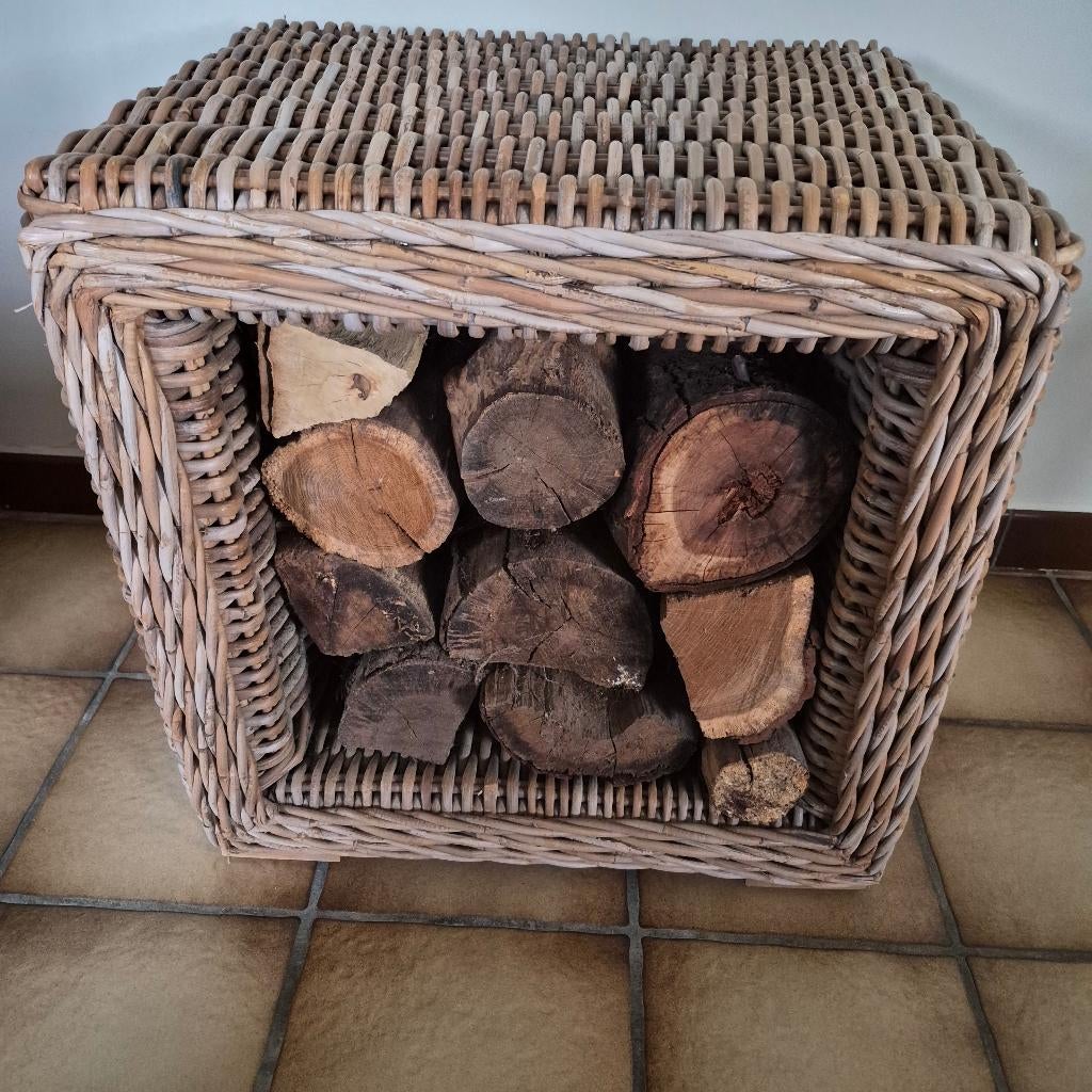 Panier bûches, Maison & Meubles, Accessoires pour la Maison | Plataux & Paniers, Enlèvement, Comme neuf, Panier