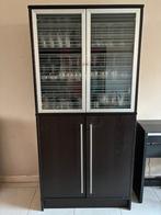 IKEA EFFEKTIV Kast - Kwaliteitsmeubel (Zwart-bruin/Glas), Ophalen, 50 tot 100 cm, Glas, 150 tot 200 cm