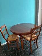 Table de salle à manger extensible et chaises, Comme neuf, Merisier - Louis Philippe, Enlèvement, 50 à 100 cm