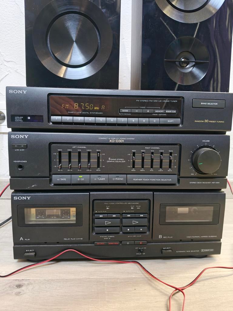 compacte Sony hifi set (XO-D301), TV, Hi-fi & Vidéo, Chaîne Hi-fi, Deck cassettes ou Lecteur-enregistreur de cassettes, Haut-parleurs