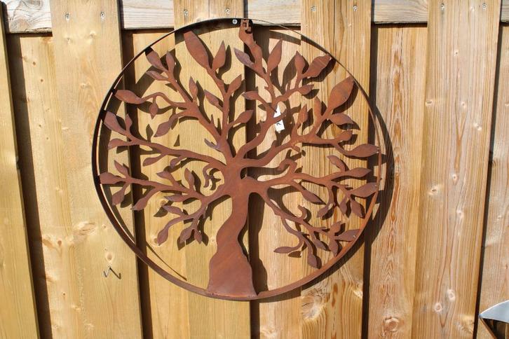 arbre de vie murale en fer forgé rouillé ., Jardin & Terrasse, Décoration murale de jardin, Neuf, Enlèvement ou Envoi