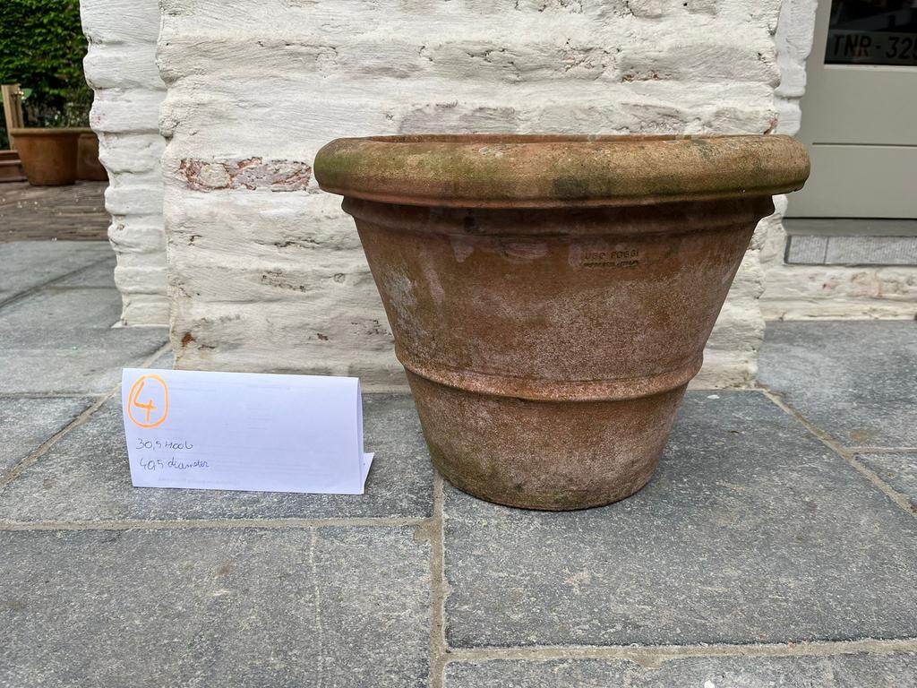 Handgemaakte vorstvrije Italiaanse bloempot 4, Ophalen, Zo goed als nieuw