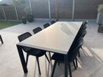 Tuintafel met 8 stoelen, Ophalen, Gebruikt, Eettafel, Aluminium