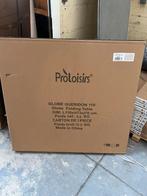 Table d’extérieur aluminium 70x110x74 cm – Gris / crème, Enlèvement